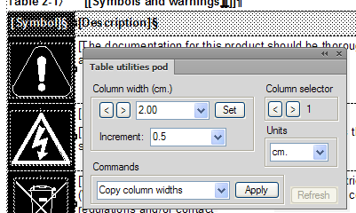 Table Utilities Pod